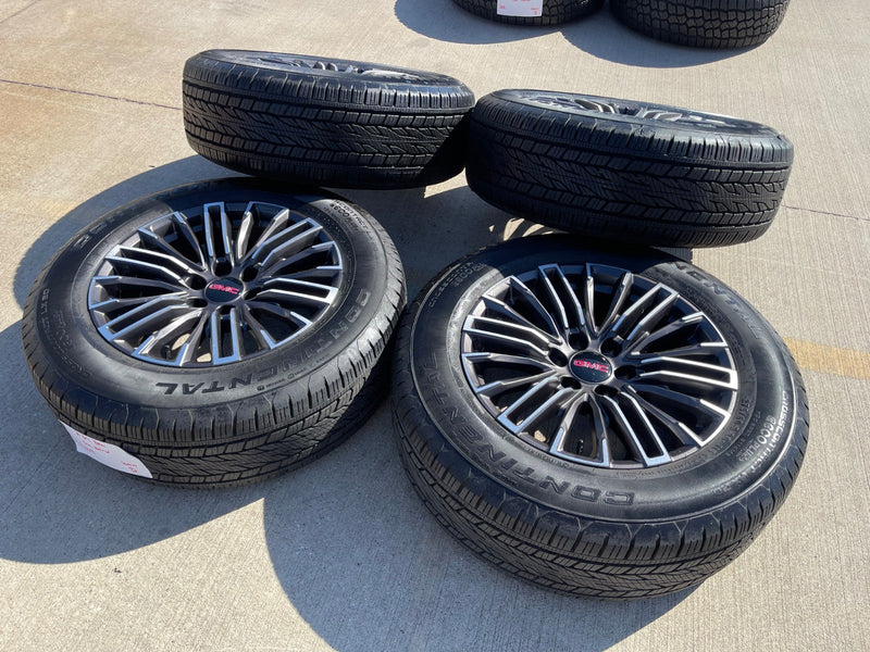 20" GMC Sierra Yukon Chevy Silverado OEM wheels rims 2024 2025 2026 CONTINENTAL Texas Truck Tire