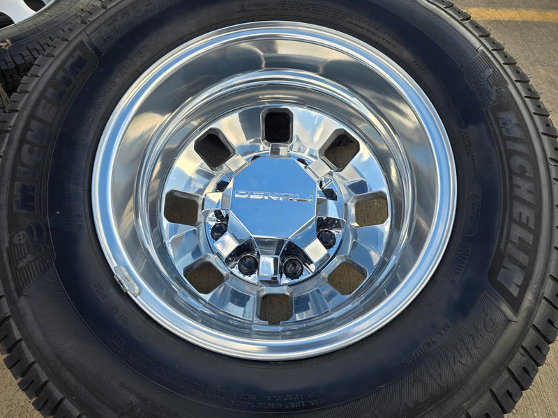18" GMC Sierra 3500 DENALI Dually rims wheels OEM 8x210 2025 2026 MICHELIN NEW Texas Truck Tire