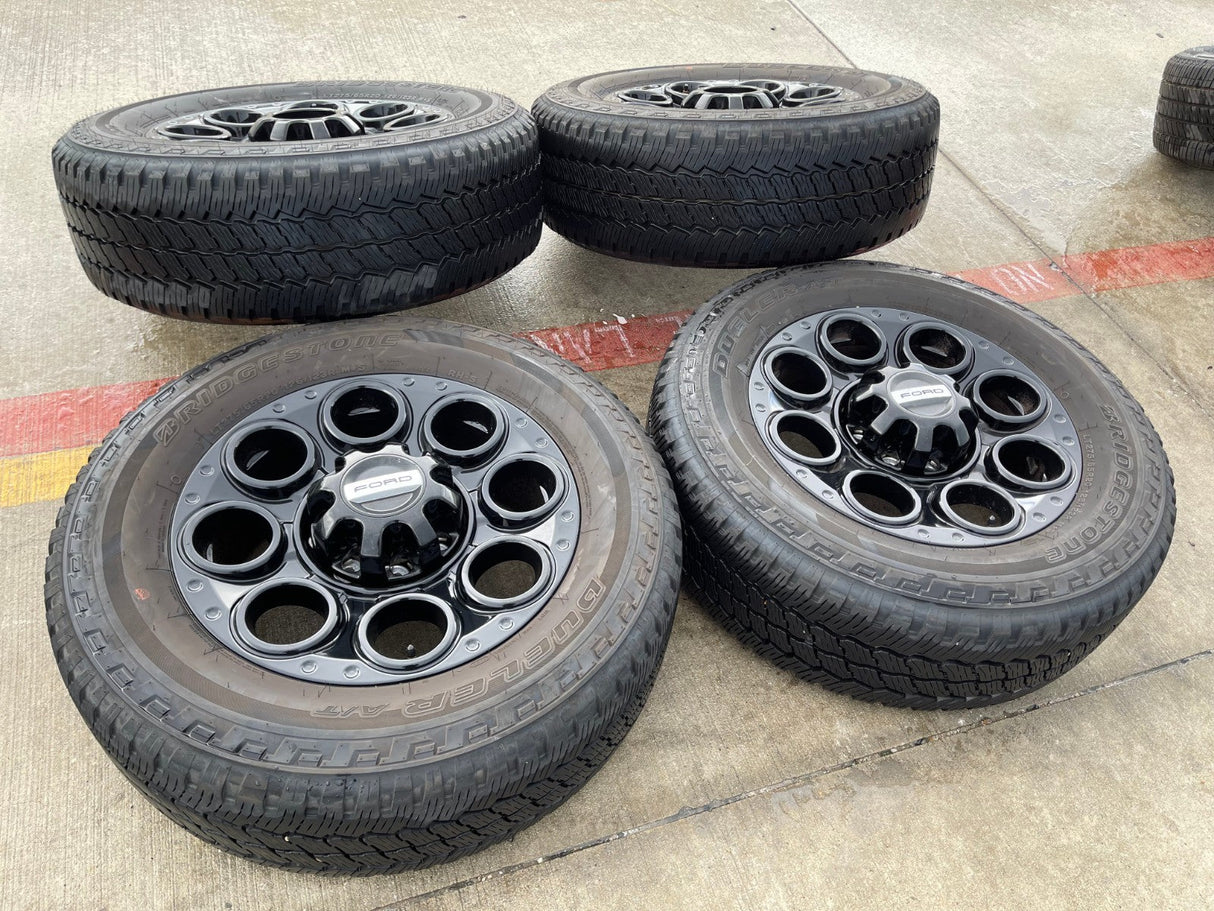 20" Ford F-250 F-350 OEM black TREMOR 10299 10484 wheels rims 2023 2024 2025 Texas Truck Tire