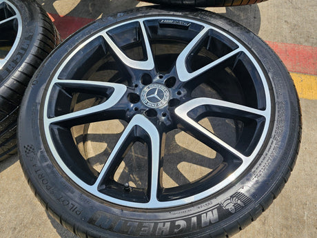 20" Mercedes E43 E53 E400 AMG S580 S65 S63 OEM 85543 85544 wheels rims MICHELIN Texas Truck Tire