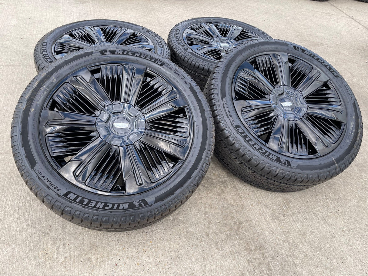 24" Cadillac Escalade IQ DEEP SPACE EV OEM wheels rims Hummer 2500 2025 2026 NEW Texas Truck Tire