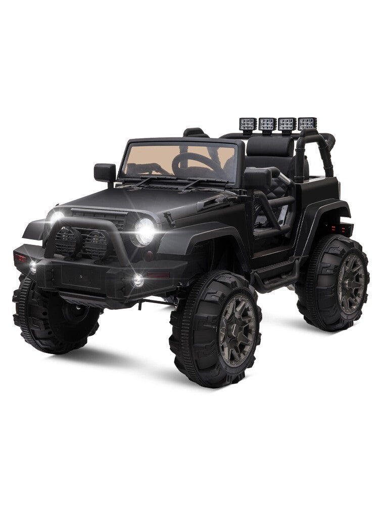 12V Electric Ride-On Jeep Truck for Kids with Remote Control and 3 Speed Settings