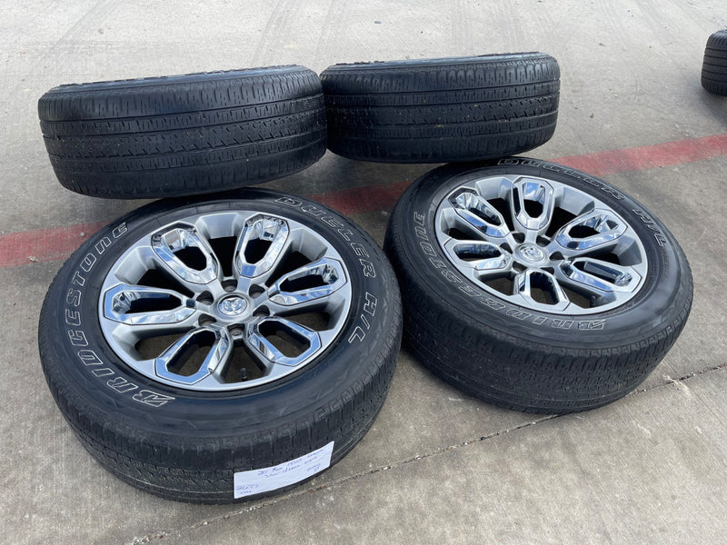 20" Dodge Ram 1500 OEM Laramie Long Horn 2677 wheels rims 2023 2024 2025 2026 Texas Truck Tire