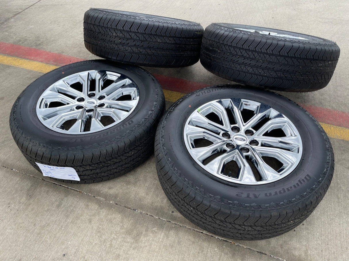 20" Ford F-150 LARIAT Limited OEM 10619 rims wheels CHROME Expedition 2026 NEW Texas Truck Tire