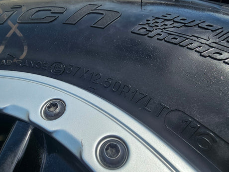 17" Ford Bronco SASQUATCH wheels rims BEADLOCK 10388 Ranger BFG KO2 A/T 37" NEW Texas Truck Tire