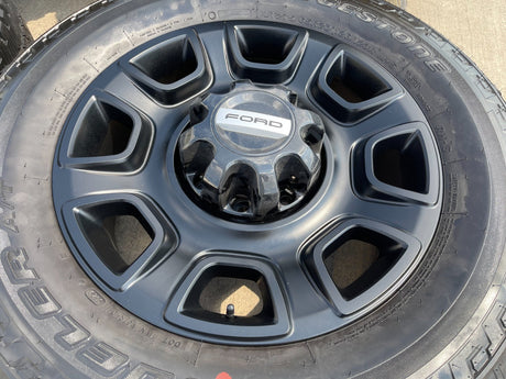 20" Ford F-250 F-350 OEM Lariat Platinum wheels rims 10486 tires 2025 2026 NEW Texas Truck Tire