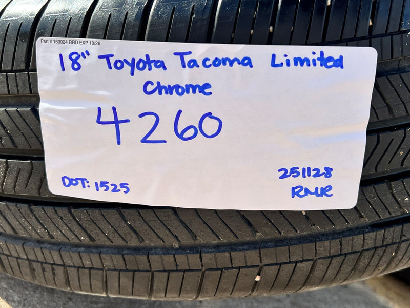 18" Toyota Tacoma LIMITED OEM chrome wheels rims 4260 4Runner 2024 2025 2026 Texas Truck Tire