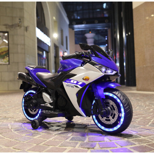 12V Electric Kids Ride-On Dirt Bike with Training Wheels for Children