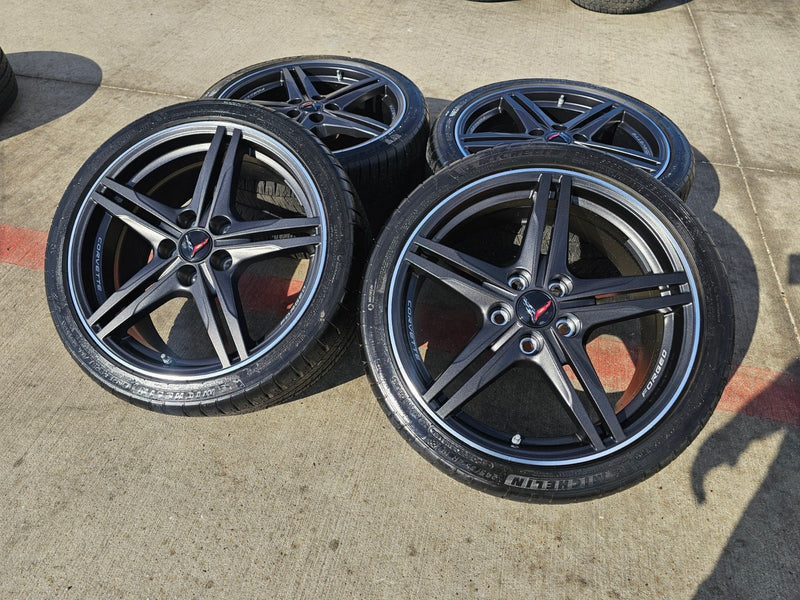19" + 20" Chevy Corvette Z06 C8 OEM FORGED 94027 94028 wheels rims 2024 2026 NEW Texas Truck Tire