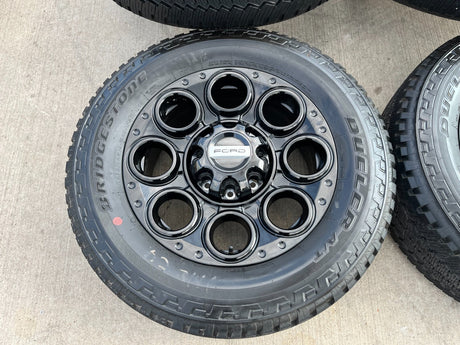 20" Ford F-250 F-350 OEM black TREMOR wheels rims 10484 10299 tires NEW Texas Truck Tire