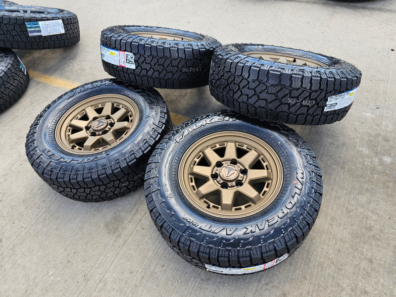 17" 4Runner Toyota Tacoma OEM BRONZE wheels rims FJ FALKEN WILDPEAK A/T4 NEW Texas Truck Tire