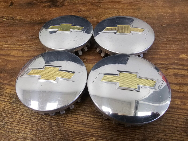 (4) 3.25" Chevy Silverado 1500 Tahoe Suburban OEM center caps C5652 83MM Texas Truck Tire
