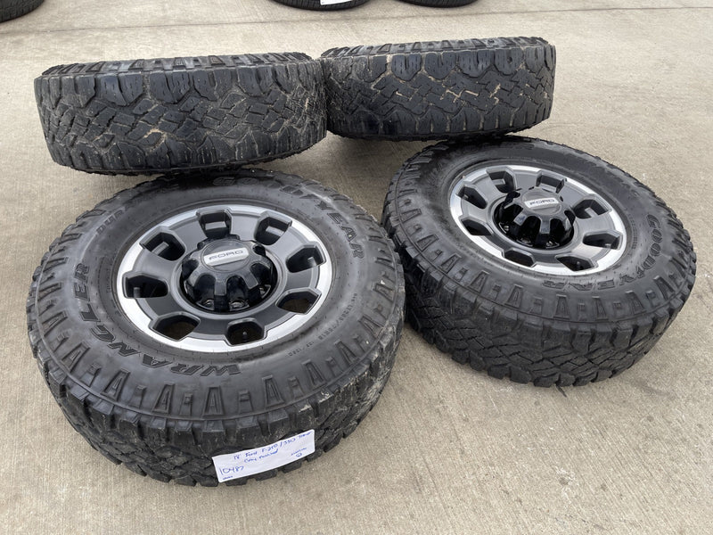 18" Ford F-250 F-350 OEM TREMOR rims wheels 10482 tires 35" DURATRAC R/T Texas Truck Tire