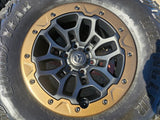 18" Dodge Ram 1500 TRX Beadlock OEM bronze RHO wheels rims 2735 tires NEW 35" Texas Truck Tire