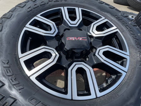 20" GMC Sierra AT4 2500 3500 OEM wheels rims 5950 Silverado COOPER RUGGED TREK Texas Truck Tire
