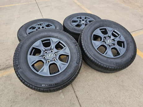 18" Lexus GX550 OEM 10544 wheels rims Land Cruiser Tundra Sequoia NEW MICHELIN Texas Truck Tire