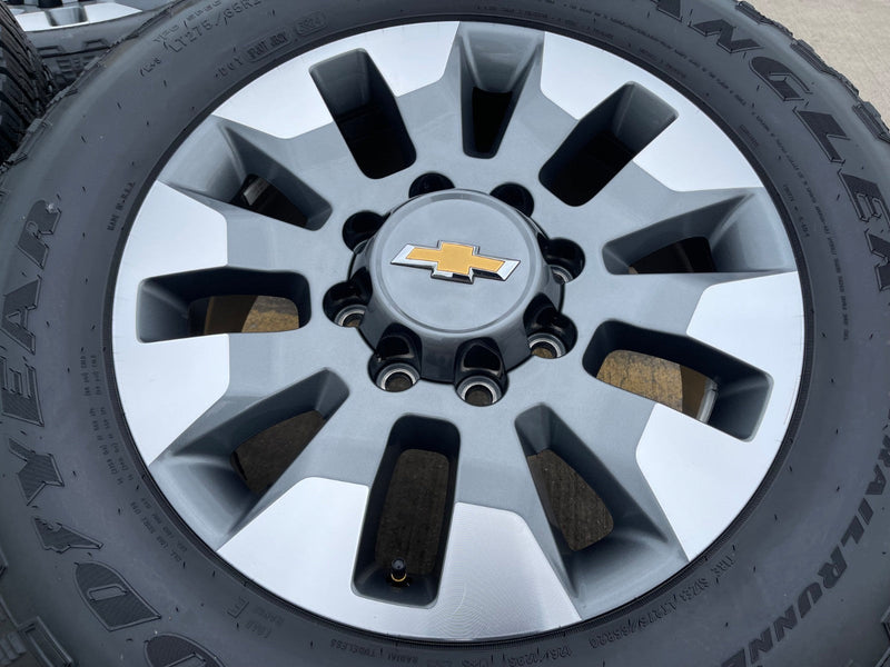 20" Chevy Silverado GMC Sierra AT4 2500 3500 OEM 5960 5947 wheels rims GOODYEAR Texas Truck Tire