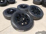 20" Ford F-250 F-350 OEM black TREMOR wheels rims 10299 10484 A/T2 tires NEW Texas Truck Tire