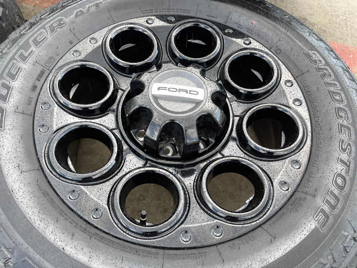20" Ford F-250 F-350 OEM black Lariat 10299 10484 wheels rims 2024 2025 2026 Texas Truck Tire