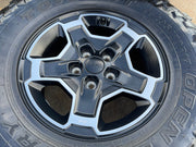 17" Jeep Wrangler RUBICON OEM wheels rims tires 9259 black TOYO 33" Texas Truck Tire