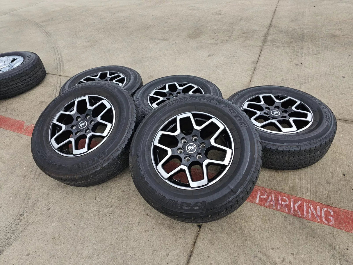 18" Ford Bronco wheels rims black 95213 Ranger tires 2022 2023 2024 2025 2026 Texas Truck Tire