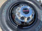 17" GMC Sierra Chevy Silverado 3500 Black Dually rims wheels OEM 5519 5520 NEW Texas Truck Tire