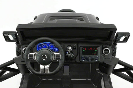 12V 2 Seater Children's Ride-On Jeep Truck - 2 High-Performance Motors, Illumination, Rubber Wheels + Remote Control