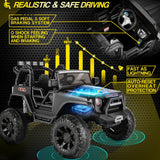 Electric 2-Seater Kids Jeep with LED Lights and 400W Motor - 24V Ride-On Truck Car