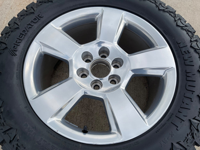 20" Chevy Silverado 1500 Tahoe Suburban OEM wheel rim 5652 tire spare Texas Truck Tire