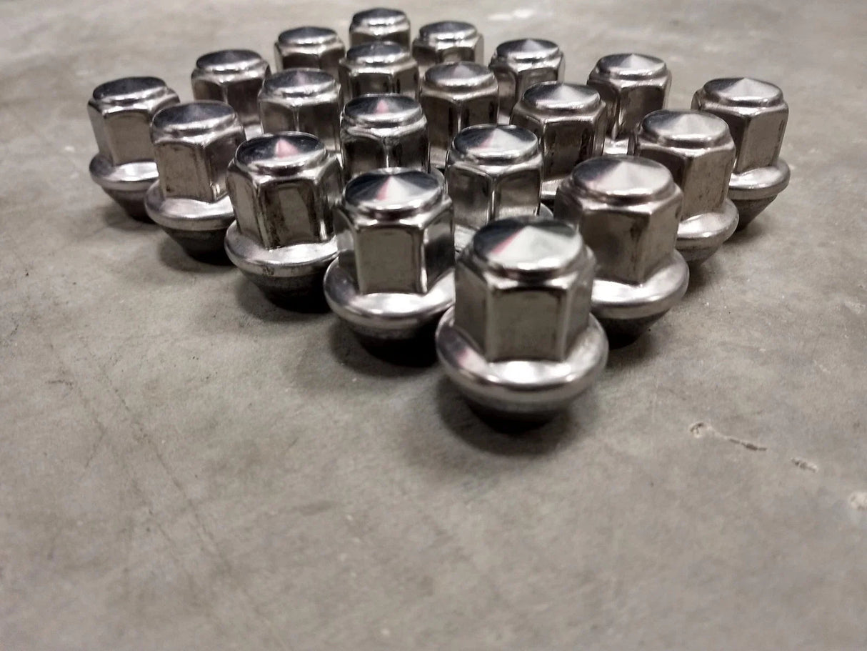 (20) 14x1.5 OEM Ford lug nuts polished Mustang OE 2015-2026 Texas Truck Tire