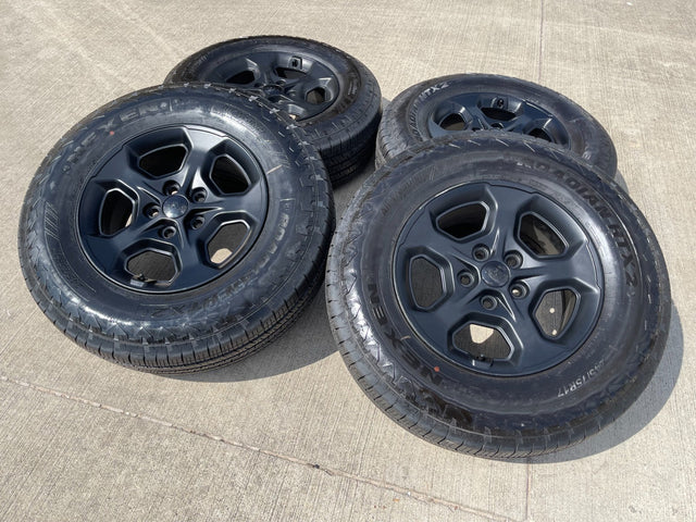 17" Jeep Wrangler Gladiator RUBICON OEM 9236 wheels rims tires NEXEN DISCOUNTED Texas Truck Tire