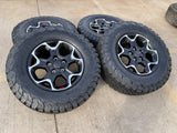 17" Jeep Wrangler Rubicon OEM wheels rims Gladiator 96832 9282 BFG KO2 A/T NEW Texas Truck Tire