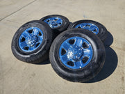 18" Dodge Ram 2500 3500 STEEL chrome OEM 2473 wheels rims CONTINENTAL Texas Truck Tire