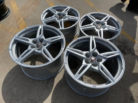 19" + 20" Chevy Corvette C8 OEM 14007 14008 wheels rims 2023 2024 2025 2026 Texas Truck Tire