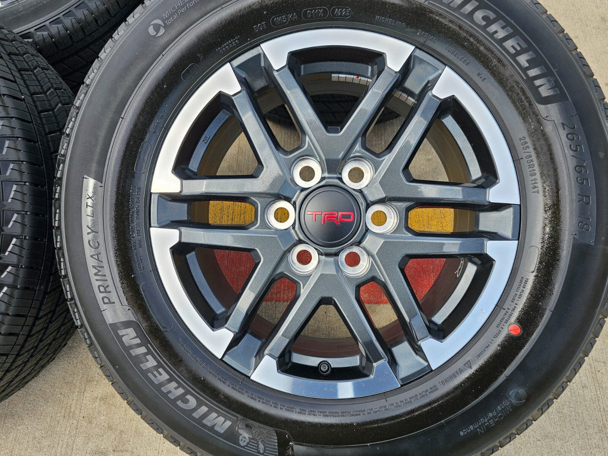 18" Toyota Tacoma TRD OEM black wheels rims tires 2024 2025 NEW Texas Truck Tire