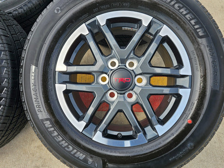 18" Toyota Tacoma TRD OEM black wheels rims tires 2024 2025 NEW Texas Truck Tire