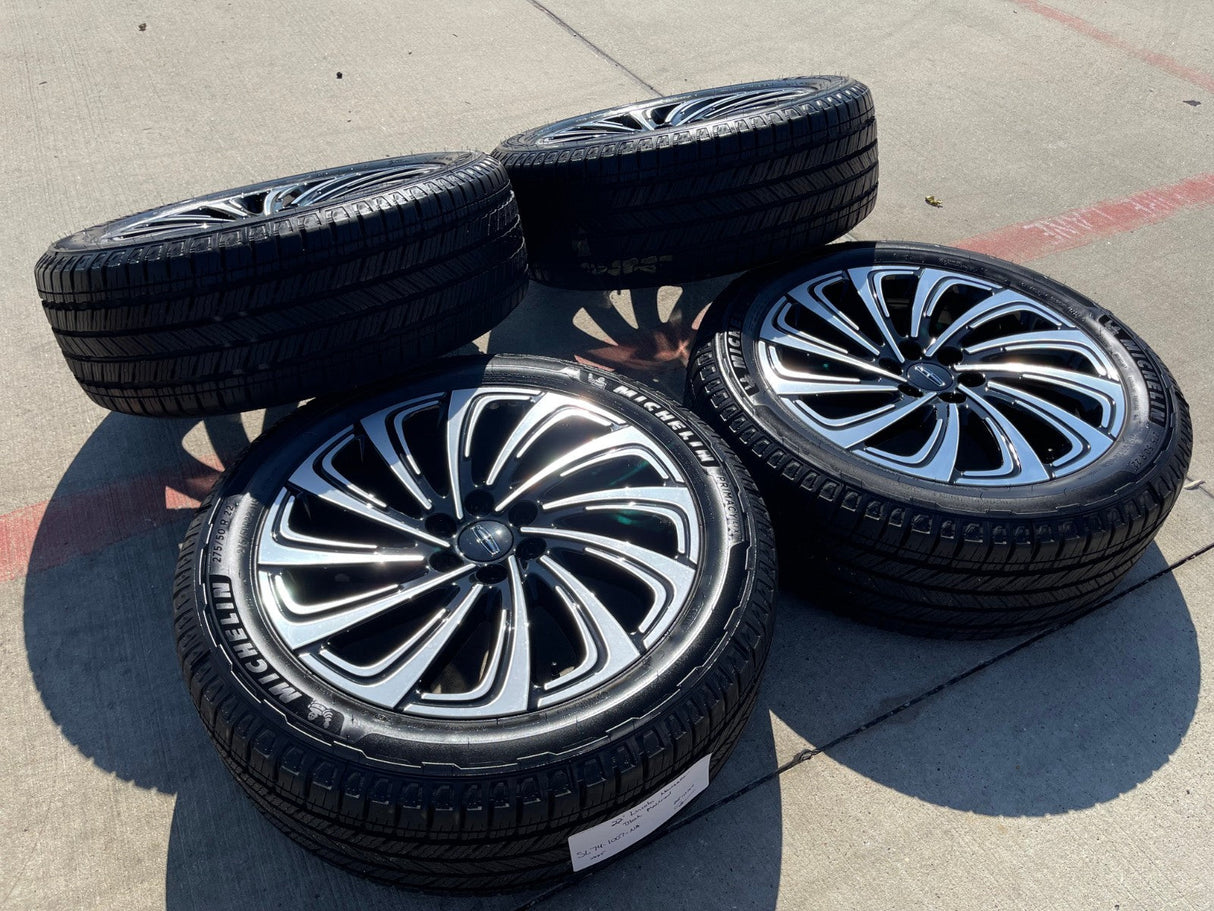 22" Lincoln Navigator OEM 10666 rims wheels BLACK LABEL 2025 2026 NEW Texas Truck Tire