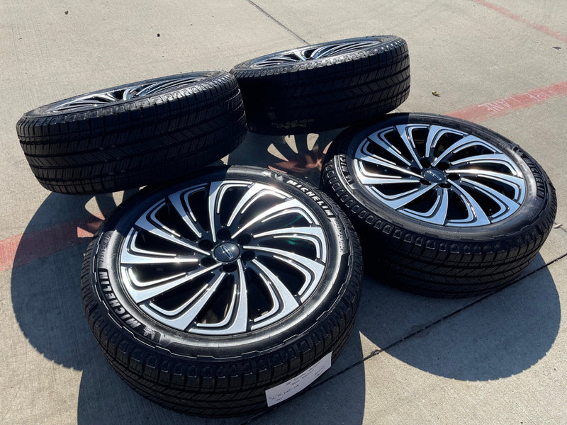 22" Lincoln Navigator OEM 10666 rims wheels BLACK LABEL 2025 2026 NEW Texas Truck Tire