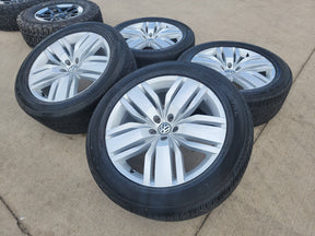20" VW Atlas OEM wheels rims tires gray 70029 Audi Q7 Q8 2020 2021 2022 2023 Texas Truck Tire