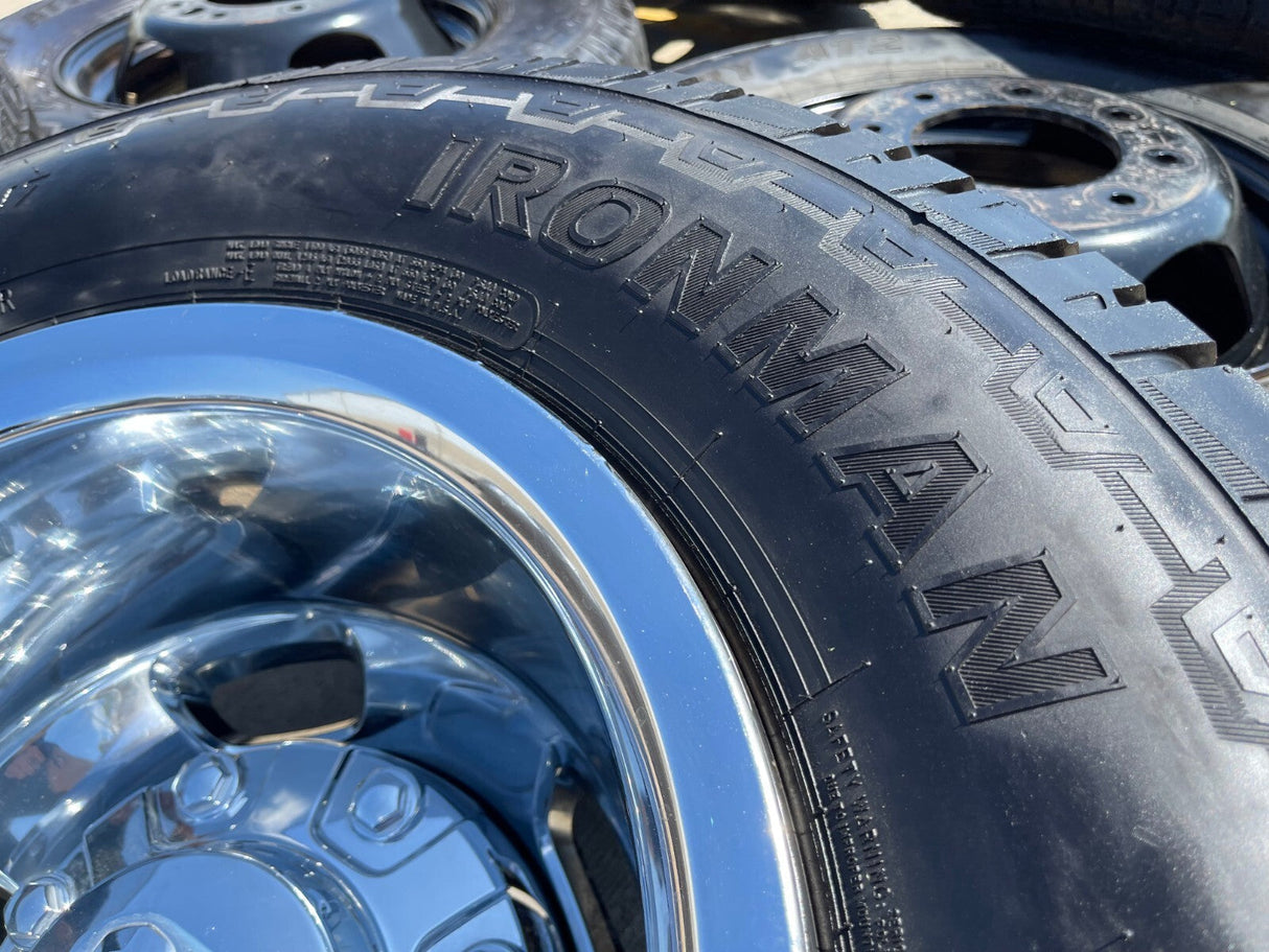 17" Dodge Ram 3500 Dually Laramie 8x200 wheels rims 2703 2704 OEM tires IRONMAN Texas Truck Tire