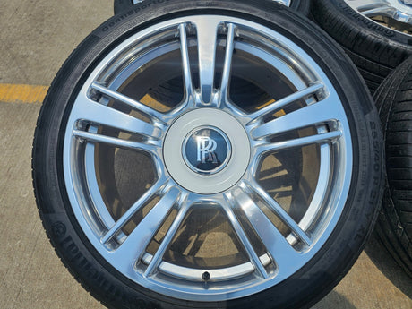 21" Rolls Royce Wraith Ghost Dawn OEM wheels rims tires 5x120 CONTINENTAL Texas Truck Tire