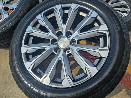 22" Chevy Tahoe Silverado Suburban OEM wheels rims 2025 2026 NEW MICHELIN Texas Truck Tire