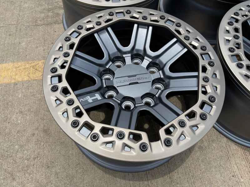 18" Hummer Grazen beadlock EV HEV 2500 OEM wheels rims 2023 2024 2025 2026 NEW Texas Truck Tire