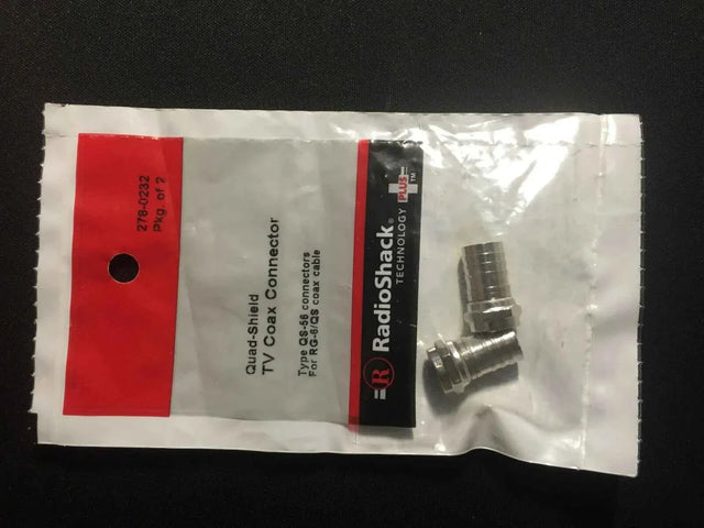 RadioShack Quad-Shield TV Coax Connectors Type QS-56 278-0232 TekShack