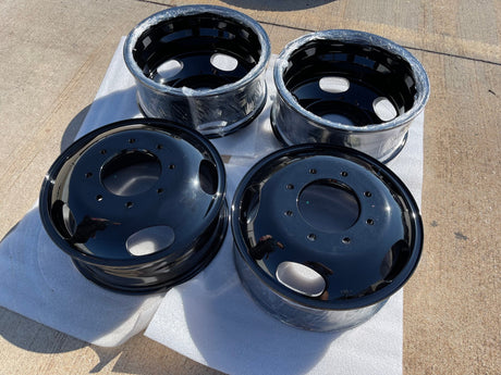 17" Ford F-350 Dually OEM 3618 3619 black rims wheels Texas Truck Tire
