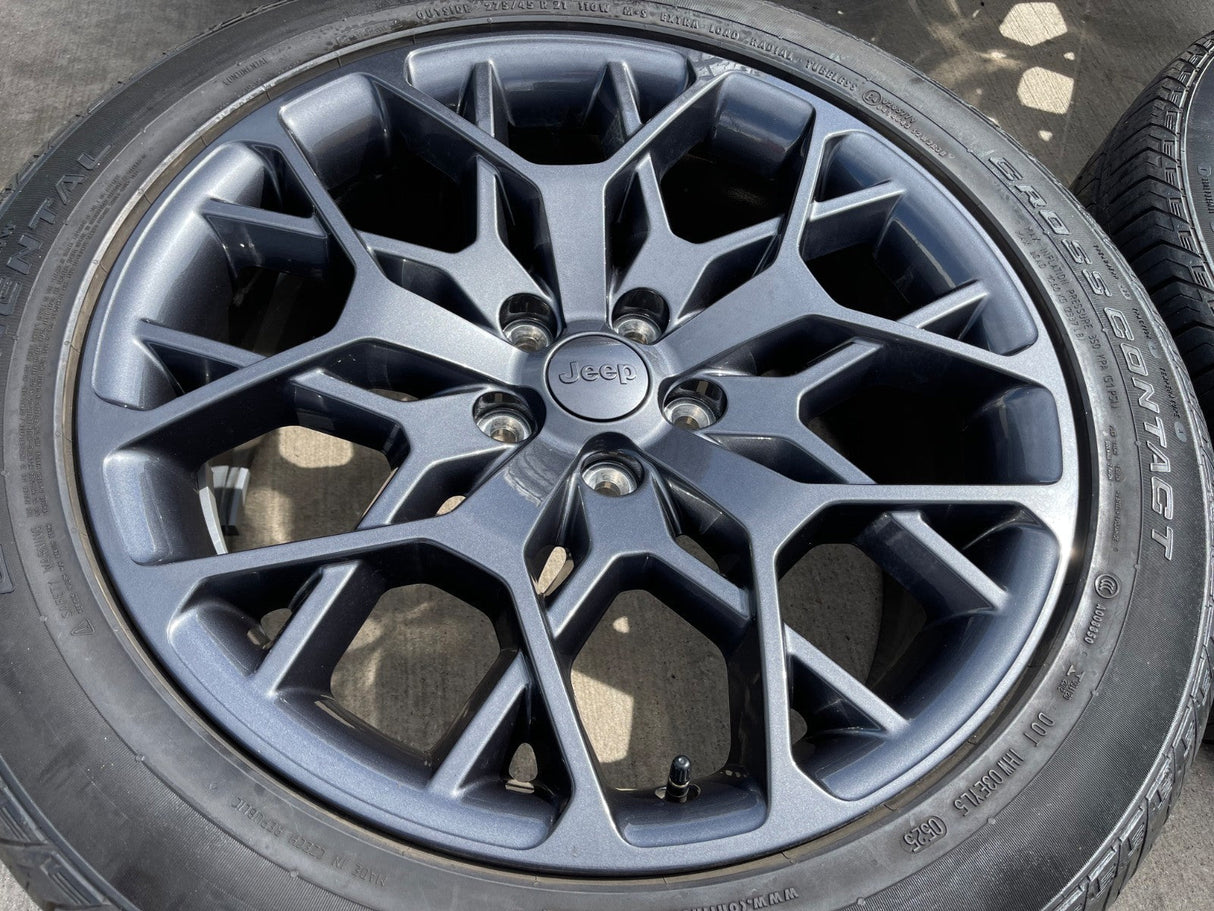21" Jeep Grand Cherokee L OEM wheels rims 9291 Durango tires CONTINENTAL Texas Truck Tire
