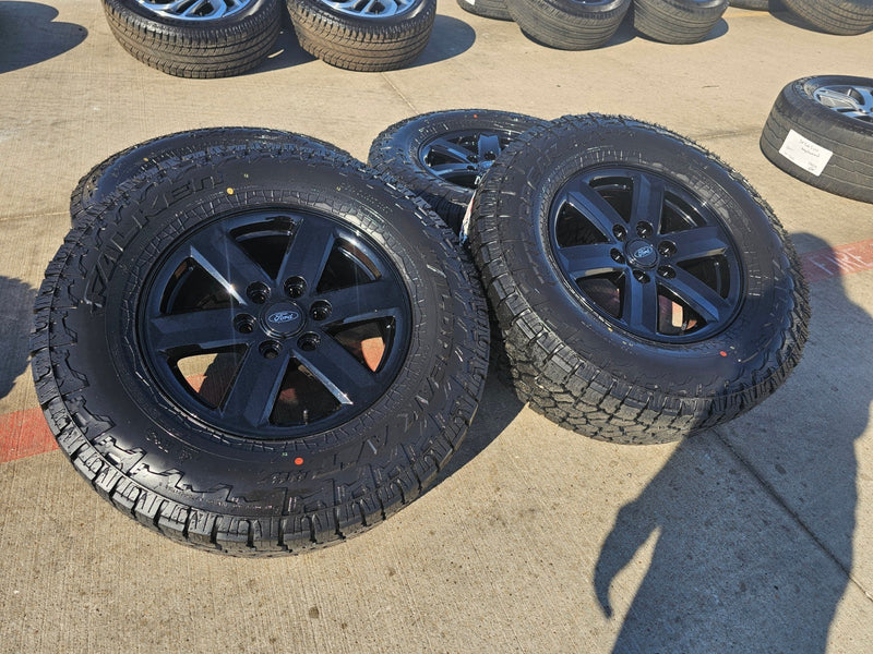 17" Ford F-150 OEM black Tremor rims wheels tires 10339 A/T4 2024 2025 2026 NEW Texas Truck Tire