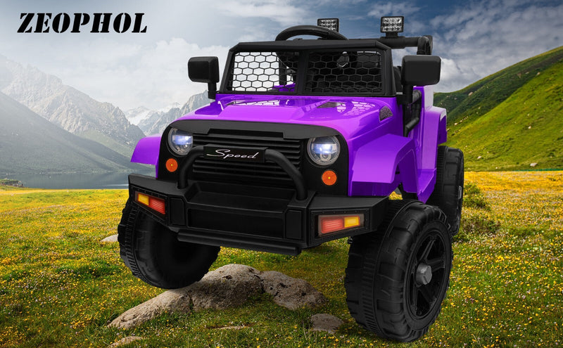 12V Kids Ride-On Truck with Power Wheels, LED Lights, and Parental Remote Control