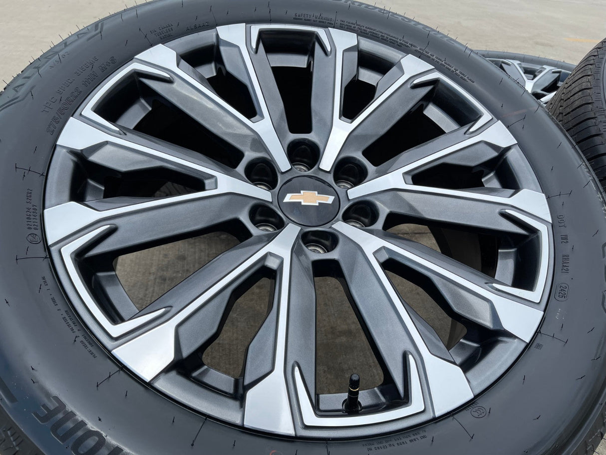 22" Chevy Tahoe Silverado Suburban OEM wheels rims 2022 2023 2024 2025 2026 NEW Texas Truck Tire