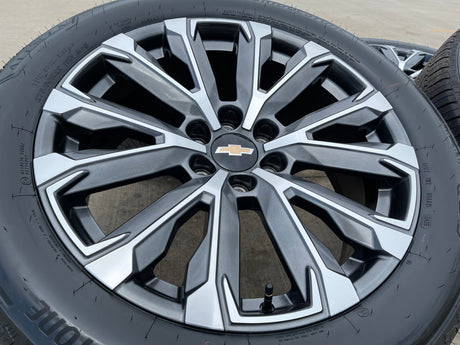 22" Chevy Tahoe Silverado Suburban OEM wheels rims 2022 2023 2024 2025 2026 NEW Texas Truck Tire